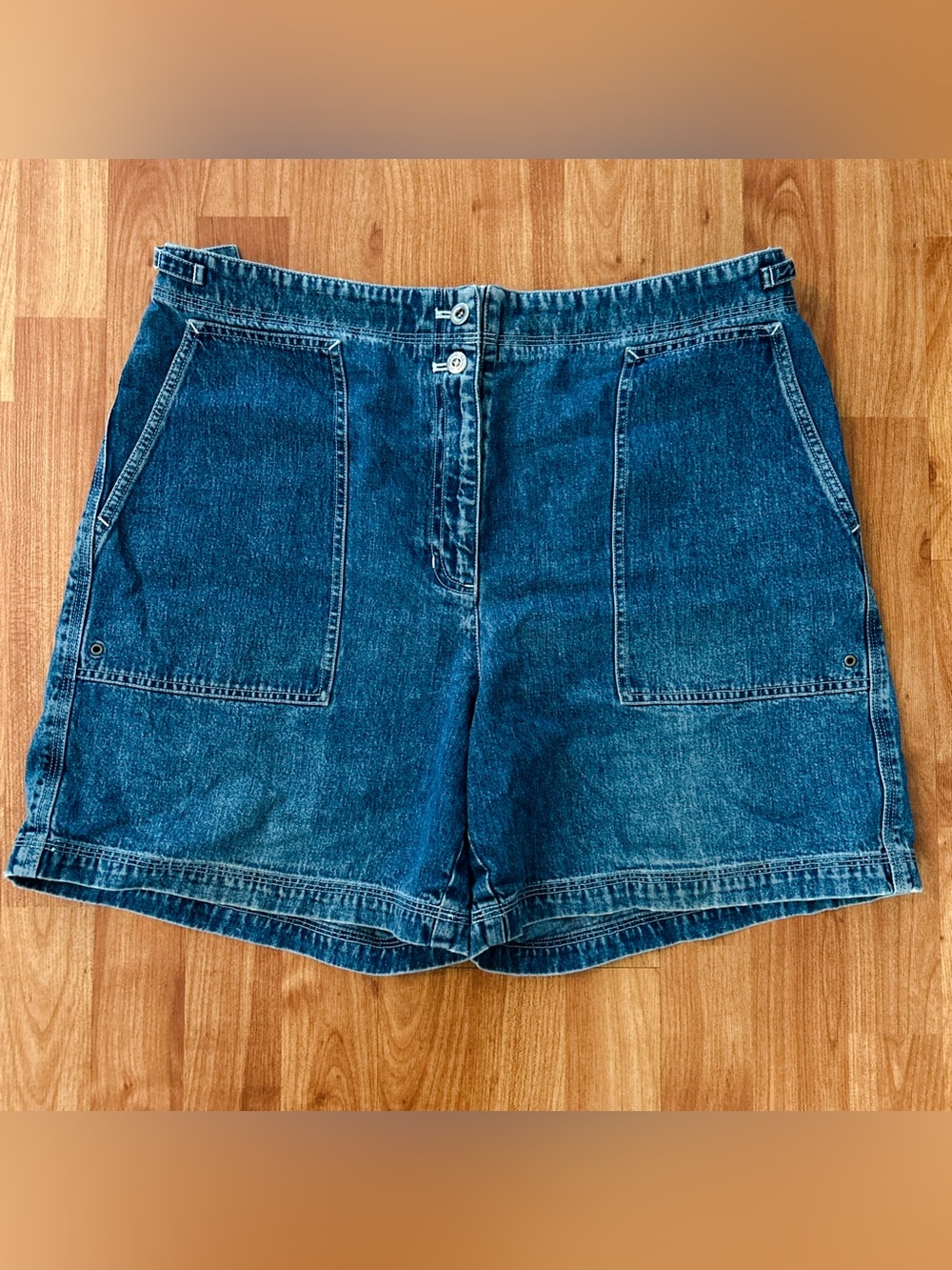 Vintage Ralph Lauren Jeans Co Denim Shorts Jorts Size 14 High Rise 100% Cotton